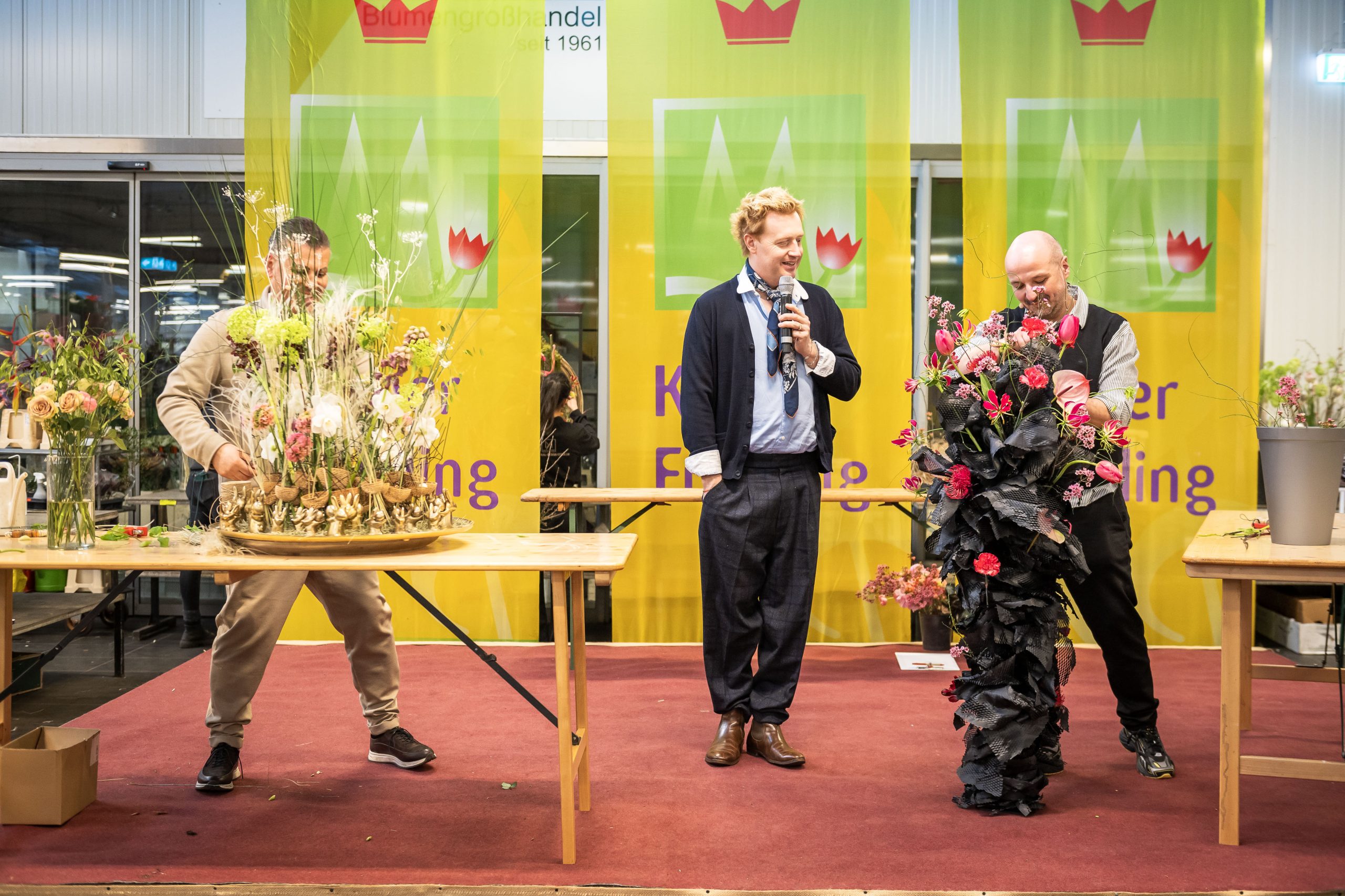 Kölner Frühling 2025 , 40. Kölner Frühling Mehmet Yilmaz Björn Kroner, Josef Dirr, Kölner Blumen Großmarkt, 2025Azubi Wettbewerb, pjk-atelier 2025